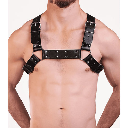 PU Leather BDSM Play Bulldog Brace by Berlin Baby - Cuffs And Restraints