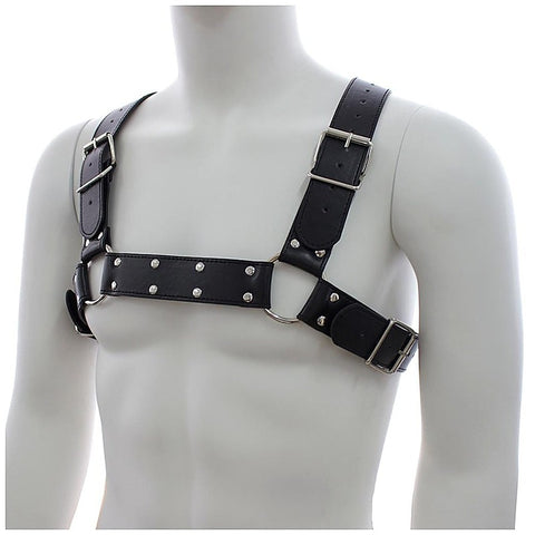 PU Leather BDSM Play Bulldog Brace by Berlin Baby - Cuffs And Restraints