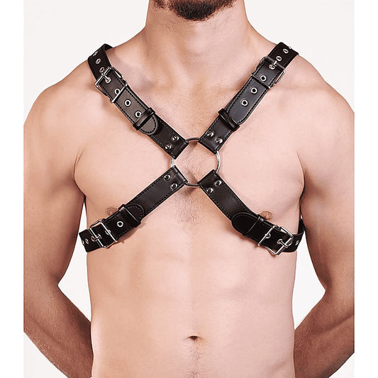 PU Leather Half Body Bondage Brace by Berlin Baby - Cuffs And Restraints
