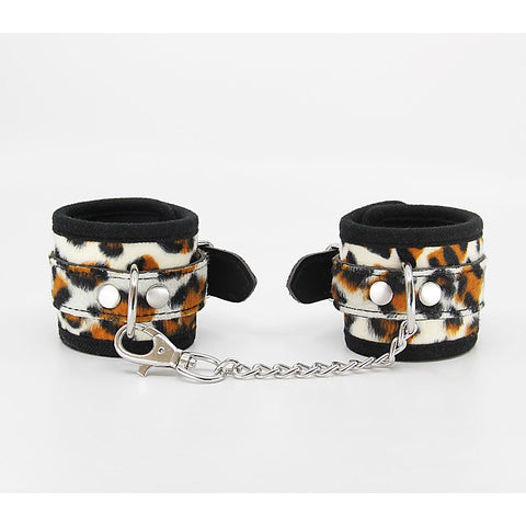 Animal Print Bondage Wrist Cuffs by Berlin Baby - Cuffs And Restraints