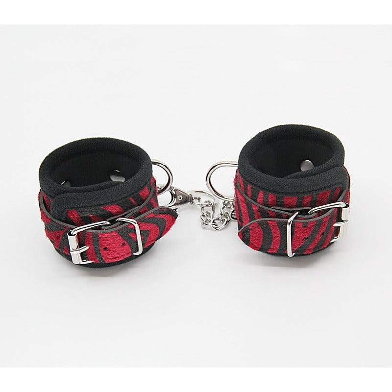 Animal Print Bondage Wrist Cuffs by Berlin Baby - Cuffs And Restraints