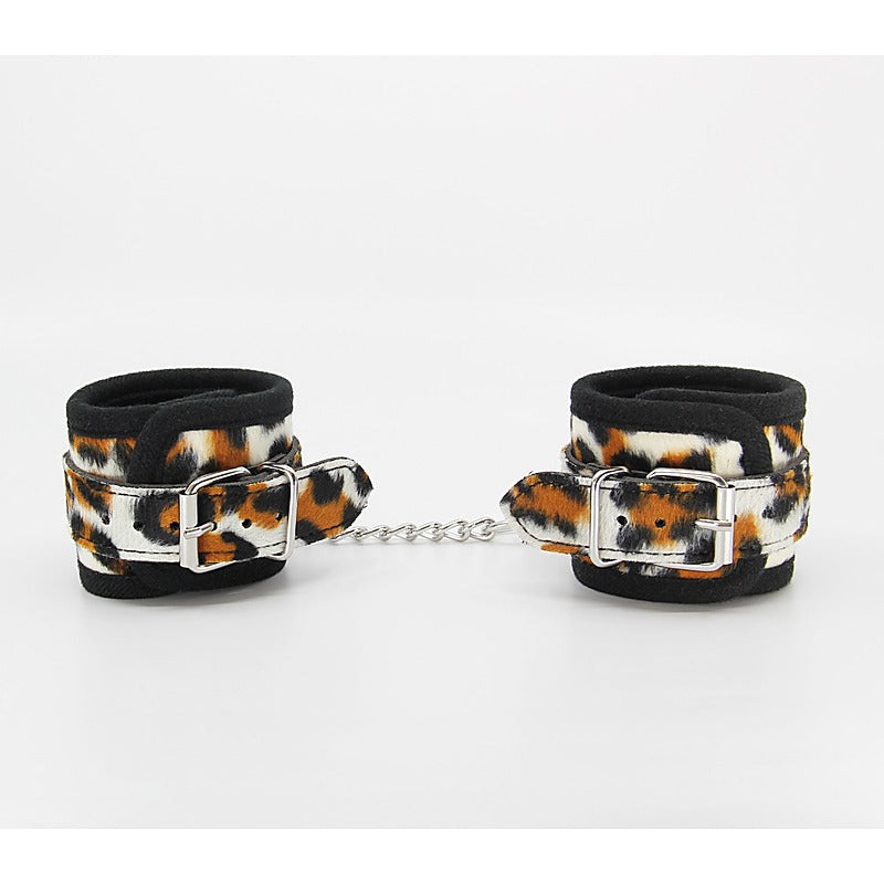 Animal Print Bondage Wrist Cuffs by Berlin Baby - Cuffs And Restraints