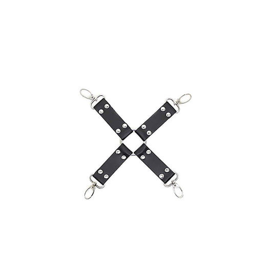 PU Hog Tie Cross Shackle Piece by Berlin Baby - Cuffs And Restraints