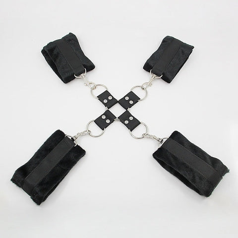 PU Hog Tie Cross Shackle Piece by Berlin Baby - Cuffs And Restraints