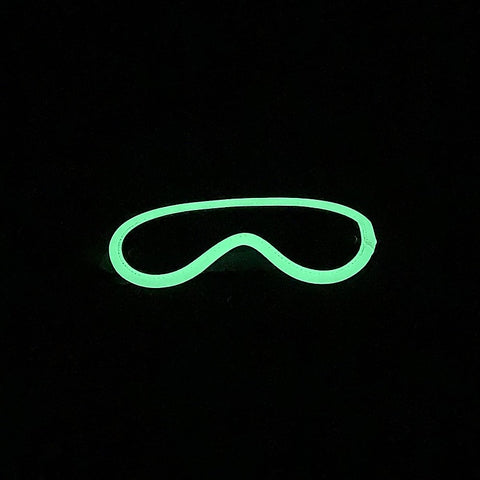 Black & Glow in The Dark Blindfold by Love In Leather - Masks And Blindfolds