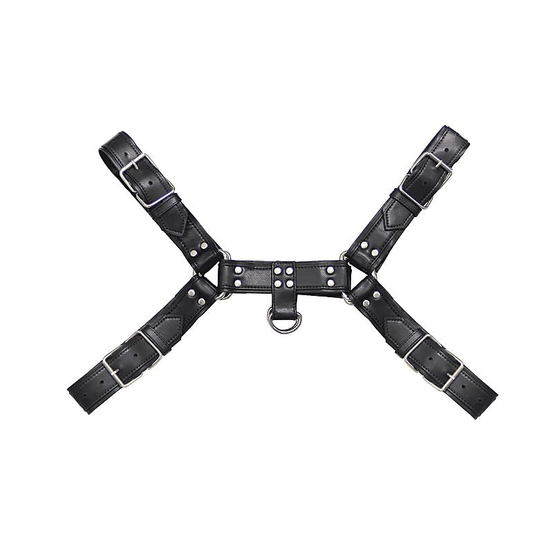 Men's PU Leather Bulldog Brace by Love In Leather - Cuffs And Restraints