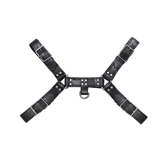 Men's PU Leather Bulldog Brace by Love In Leather - Cuffs And Restraints