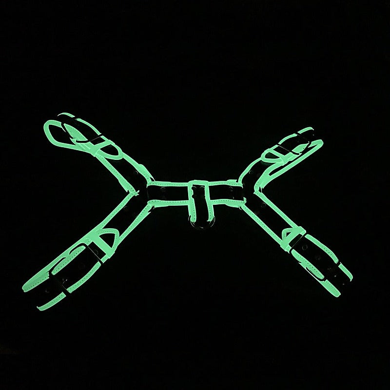 Glow In The Dark Bulldog Brace by Love In Leather - Cuffs And Restraints