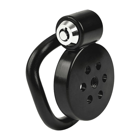 Flat Male Chastity Device Black by Love In Leather - Male Chastity