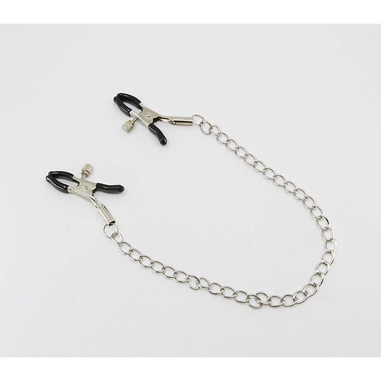 Chain Joined Womens Nipple Clamps by Love In Leather - Nipple and Clit Clamps