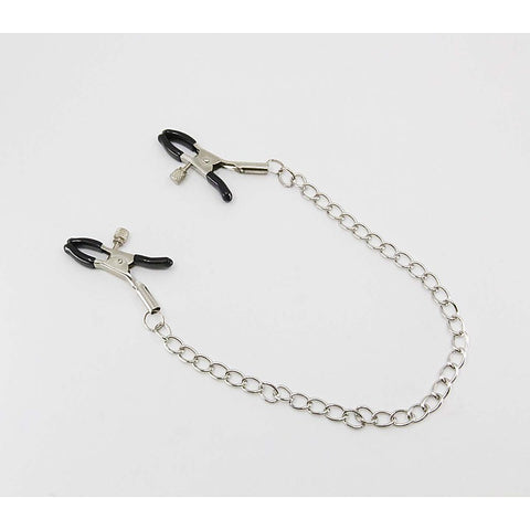 Chain Joined Women's Nipple Clamps by Love In Leather - Nipple and Clit Clamps