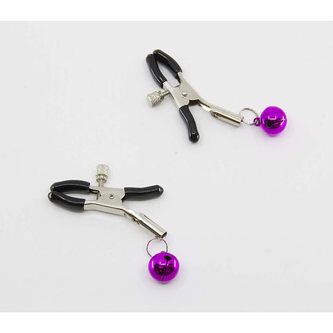 Premium Bells Nipple Clamps by Love In Leather - Nipple and Clit Clamps