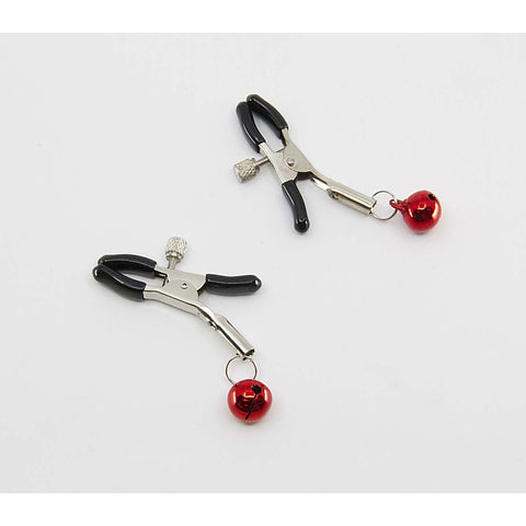 Premium Bells Nipple Clamps by Love In Leather - Nipple and Clit Clamps