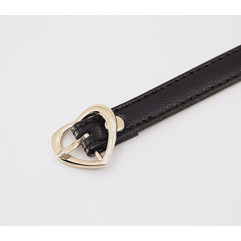 Heart Buckle Bondage Leather Collar by Love In Leather - Collars and Leads