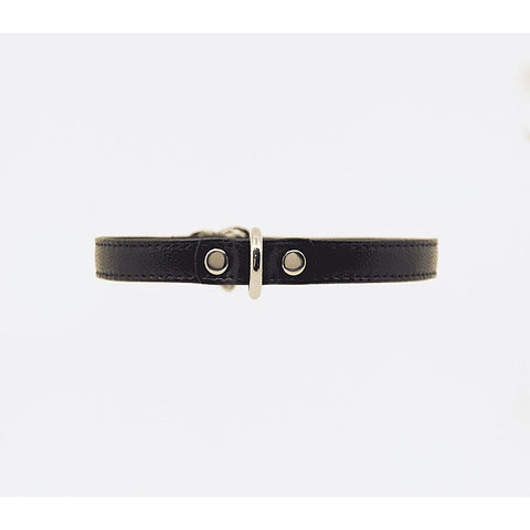 Heart Buckle Bondage Leather Collar by Love In Leather - Collars and Leads