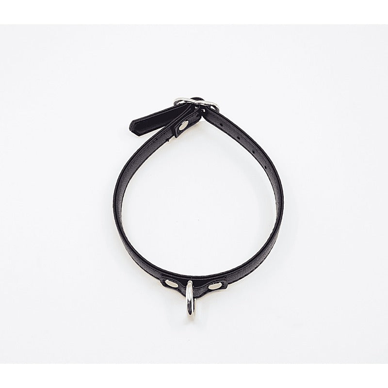 Heart Buckle Bondage Leather Collar by Love In Leather - Collars and Leads
