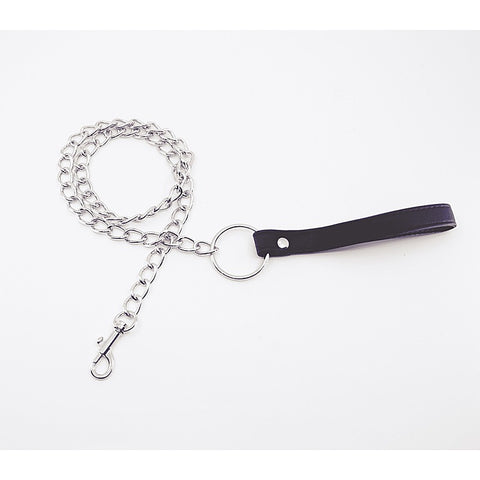 Chain Link Bondage Collar and Lead by Love In Leather - Collars and Leads