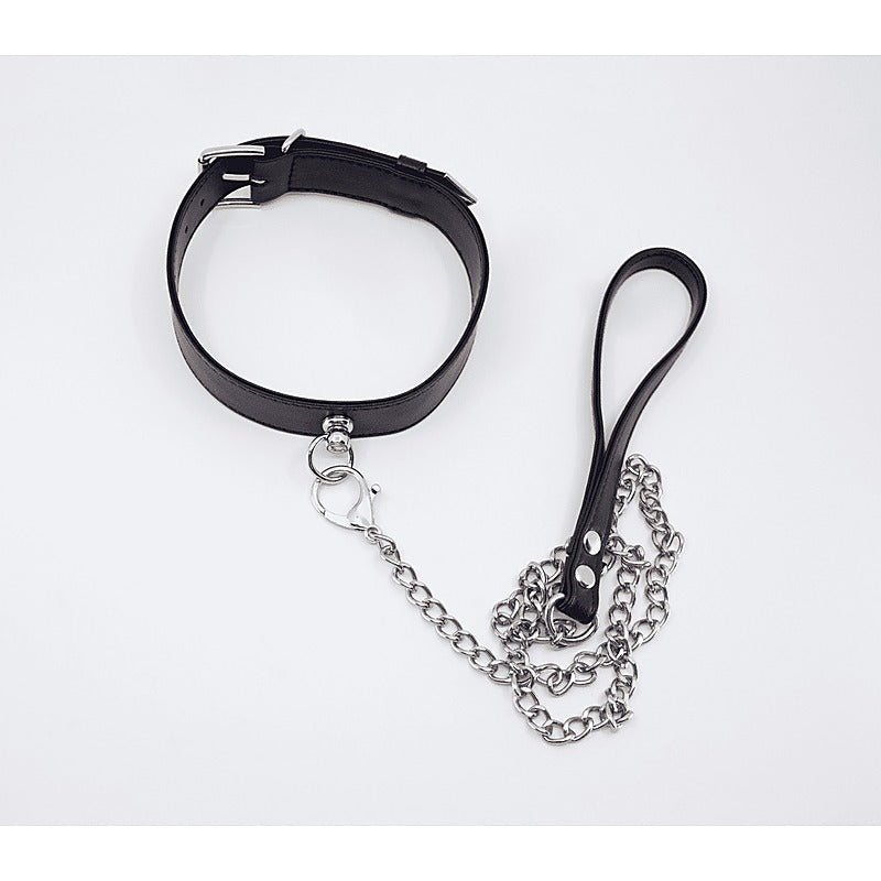 Tipped Bondage Collar & Lead Set by Love In Leather - Collars and Leads