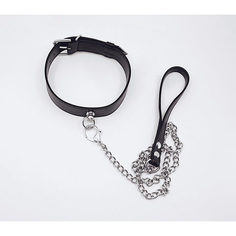 Tipped Bondage Collar & Lead Set by Love In Leather - Collars and Leads