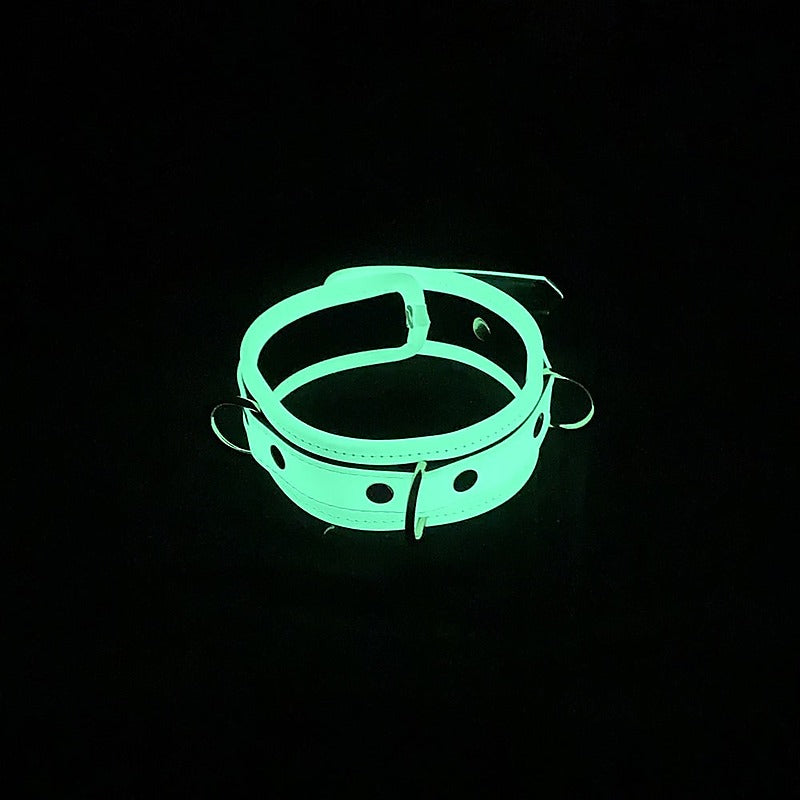 Glow in the Dark Collar & Lead Set by Love In Leather - Collars and Leads