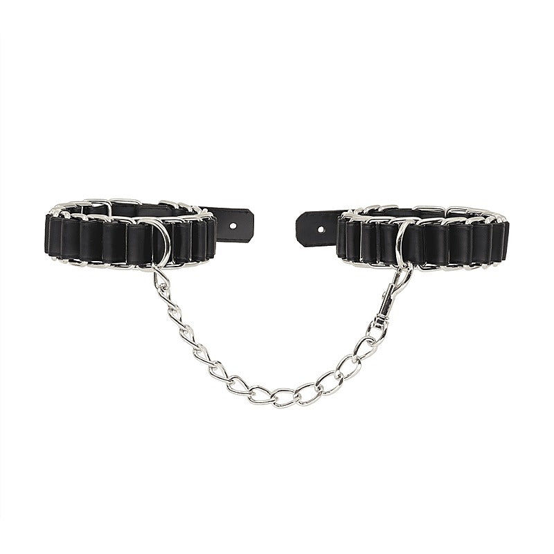 Woven Chain Link Wrist Cuffs by Love In Leather - Cuffs And Restraints