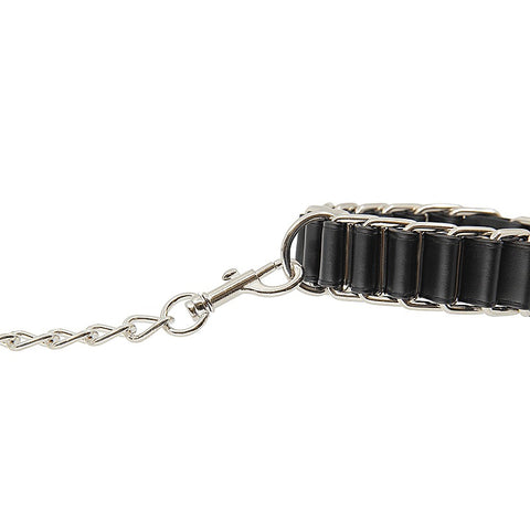 Woven Chain Link Wrist Cuffs by Love In Leather - Cuffs And Restraints