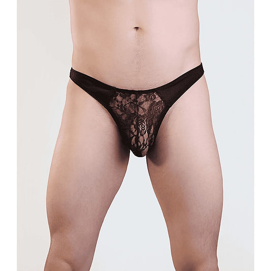 Mens Lace Pouch G-string by Love In Leather - Jocks and G-Strings