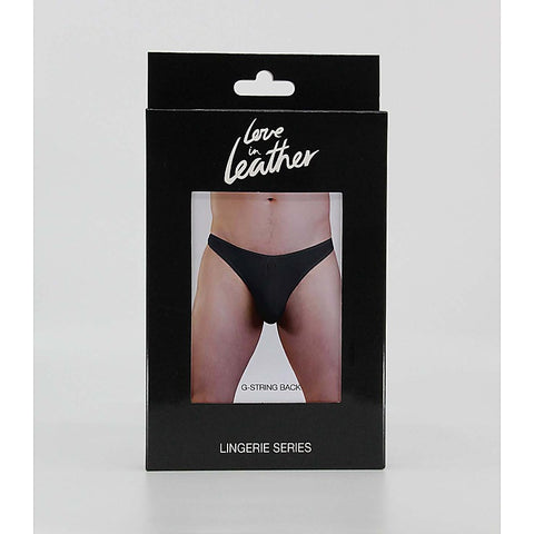 Plain Mens Lycra G-String S/M by Love In Leather - Jocks and G-Strings