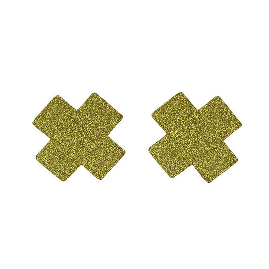 Satin Cross Womens Nipple Pasties by Love In Leather - Breast and Nipple Toys
