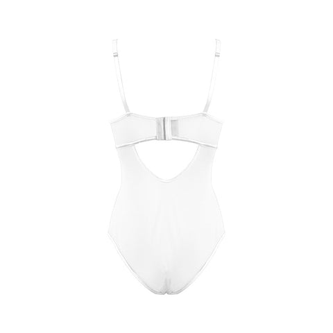 Lingerie BDSM Play Sexy Womens Bodysuit White by Muse - Her Fetish