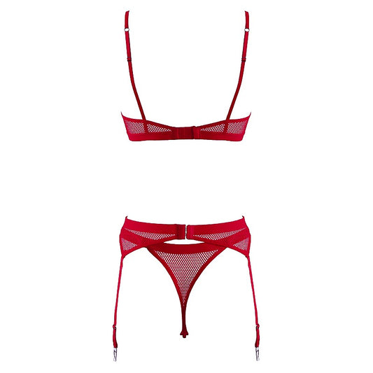 Lingerie Fetish Play Sexy Bra and Panty Set Red by Muse - Her Fetish