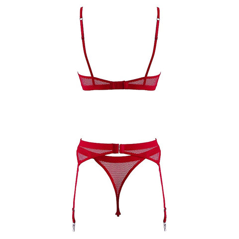 Lingerie Fetish Play Sexy Bra and Panty Set Red by Muse - Her Fetish