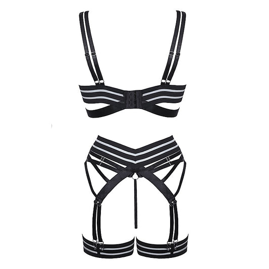 Fetish Play Sexy Womens Lingerie Set Black by Muse - Her Fetish