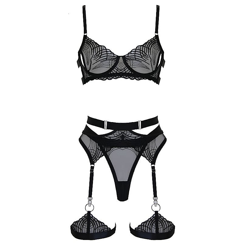 5-Piece Women's Bondage Lingerie Set by Muse - Her Fetish