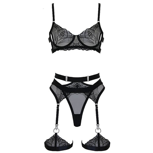 5-Piece Women's Bondage Lingerie Set by Muse - Her Fetish