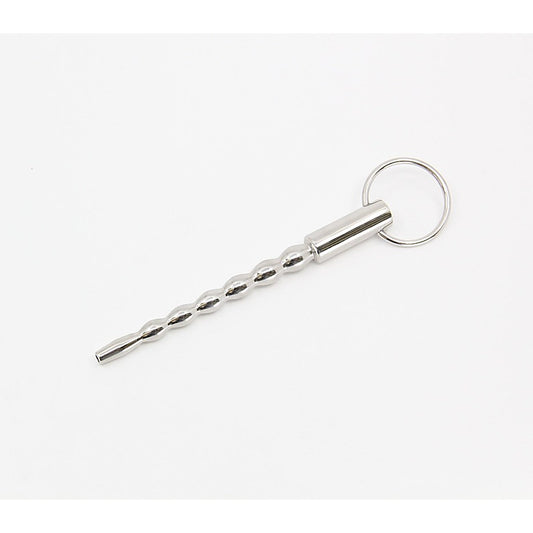 Stepped Ripple Penis Plug With Ring by Love In Leather - Urethral Sounds