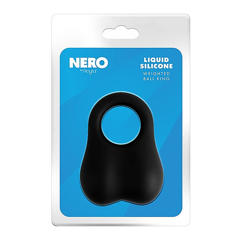 Nero Liquid Silicone Weighted Ball Ring by Evolved - Stretchy Cock Rings