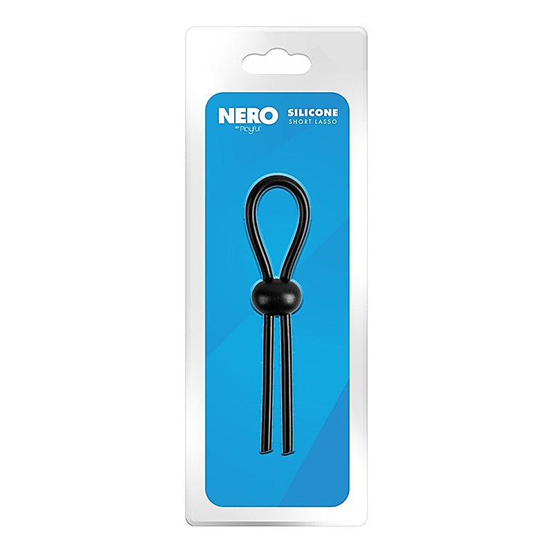 Nero Adjustable Silicone Short Lasso Cock Ring by Evolved - Stretchy Cock Rings
