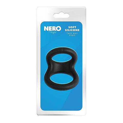 Playful Nero Soft Silicone Two Way Cock Ring by Evolved - Stretchy Cock Rings