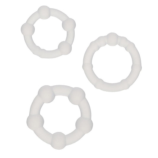 Alpha Liquid Silicone Beaded Cock Rings - Cock Ring Sets