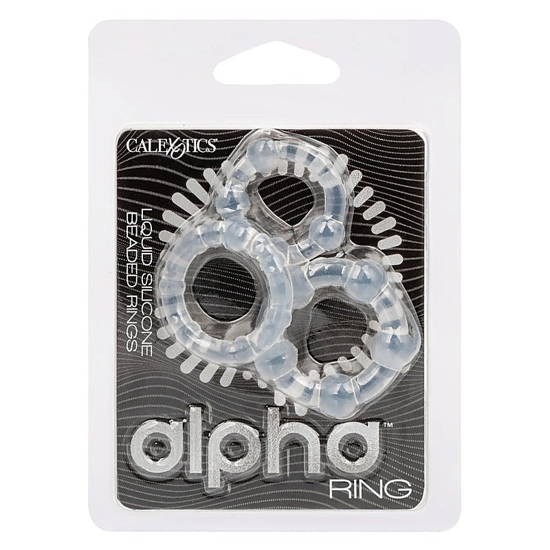 Premium Alpha Liquid Silicone Beaded Cock Rings - Cock Ring Sets