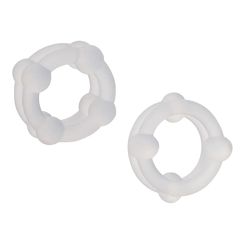 Alpha Liquid Silicone Double Stacker Cock Ring - Cock Ring Sets