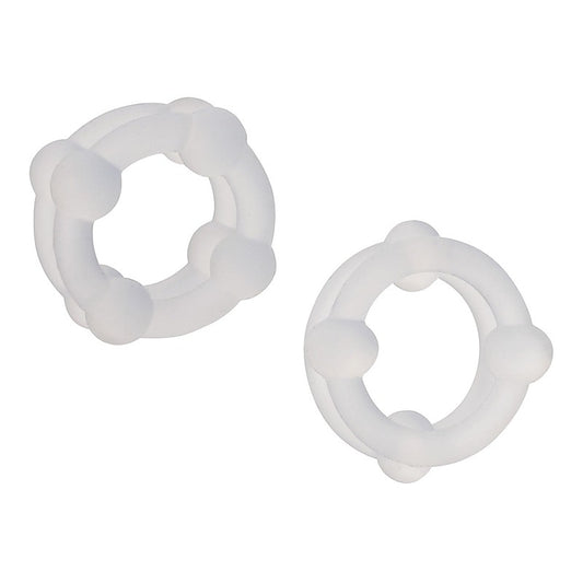 Alpha Liquid Silicone Double Stacker Cock Ring - Cock Ring Sets