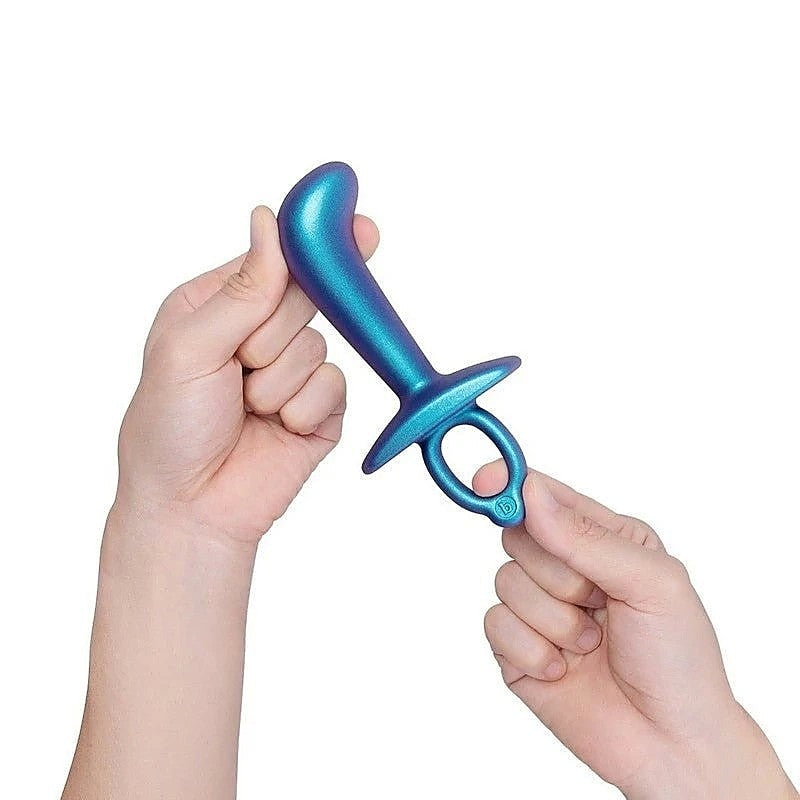 B Vibe Butties Thumb Silicone Prostate Plug with Finger Ring Control - Butt Plugs