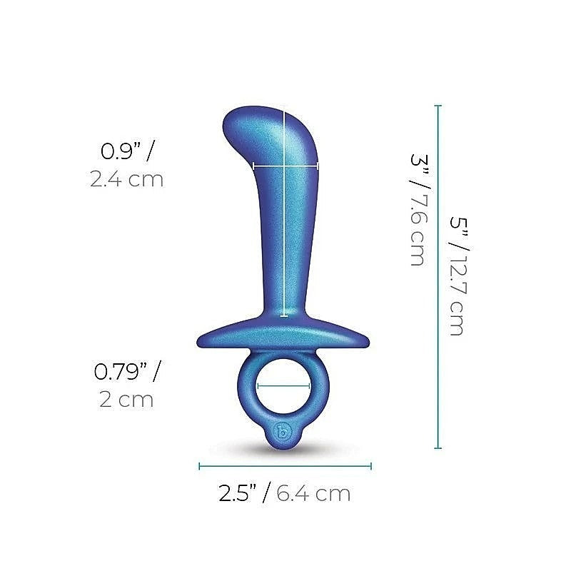 B Vibe Butties Thumb Silicone Prostate Plug with Finger Ring Control - Butt Plugs