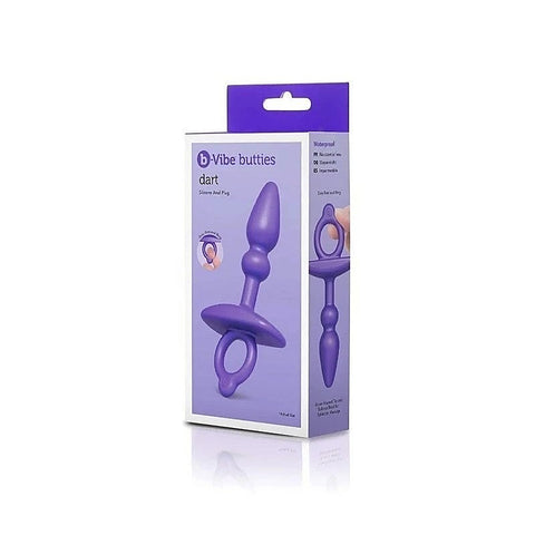 B Vibe Butties Dart Silicone Anal Plug with Sphere Tip and Bead - Butt Plugs