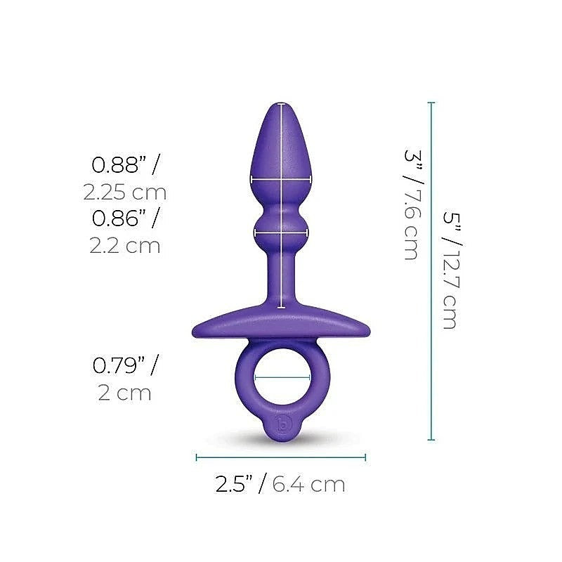 B Vibe Butties Dart Silicone Anal Plug with Sphere Tip and Bead - Butt Plugs