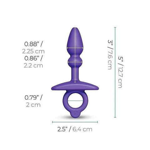 B Vibe Butties Dart Silicone Anal Plug with Sphere Tip and Bead - Butt Plugs