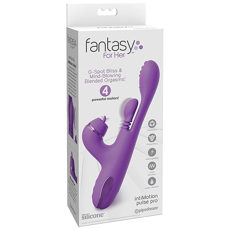 Pipedream Products Fantasy for Her IntiMotion Pulse Pro Rabbit Massager - Rabbit Vibrators