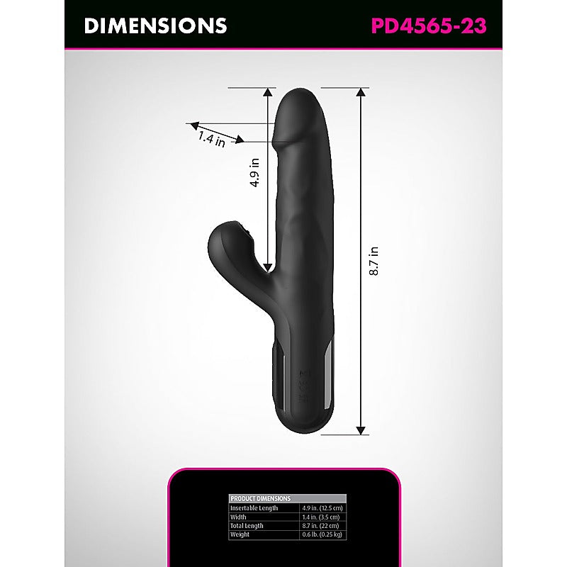 Pipedream Products Fetish Fantasy Series Sonix Silicone Thruster Rabbit Vibe - Rabbit Vibrators